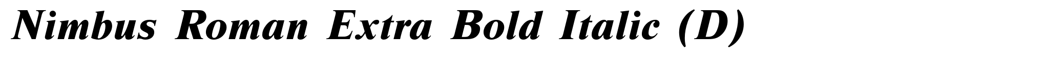 Nimbus Roman Extra Bold Italic (D) image